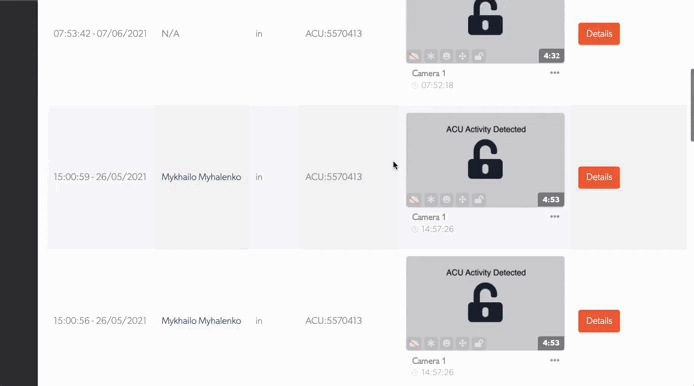 Access events with video verification