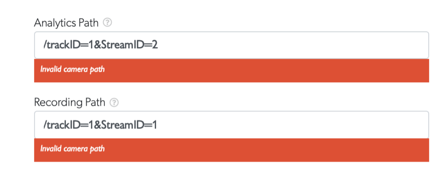Invalid path error - missing question mark