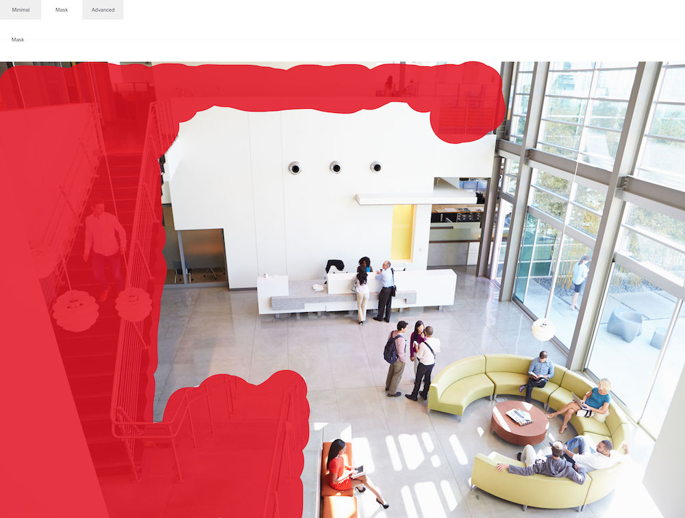 Camera masking example